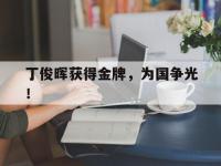 今年会体育官方-丁俊晖获得金牌，为国争光！